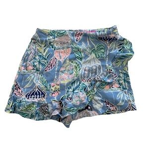 Lilly Pulitzer Faye Skort Size 0 Women’s Blue‎ Peri Lapis Lanterns Skirt Shorts